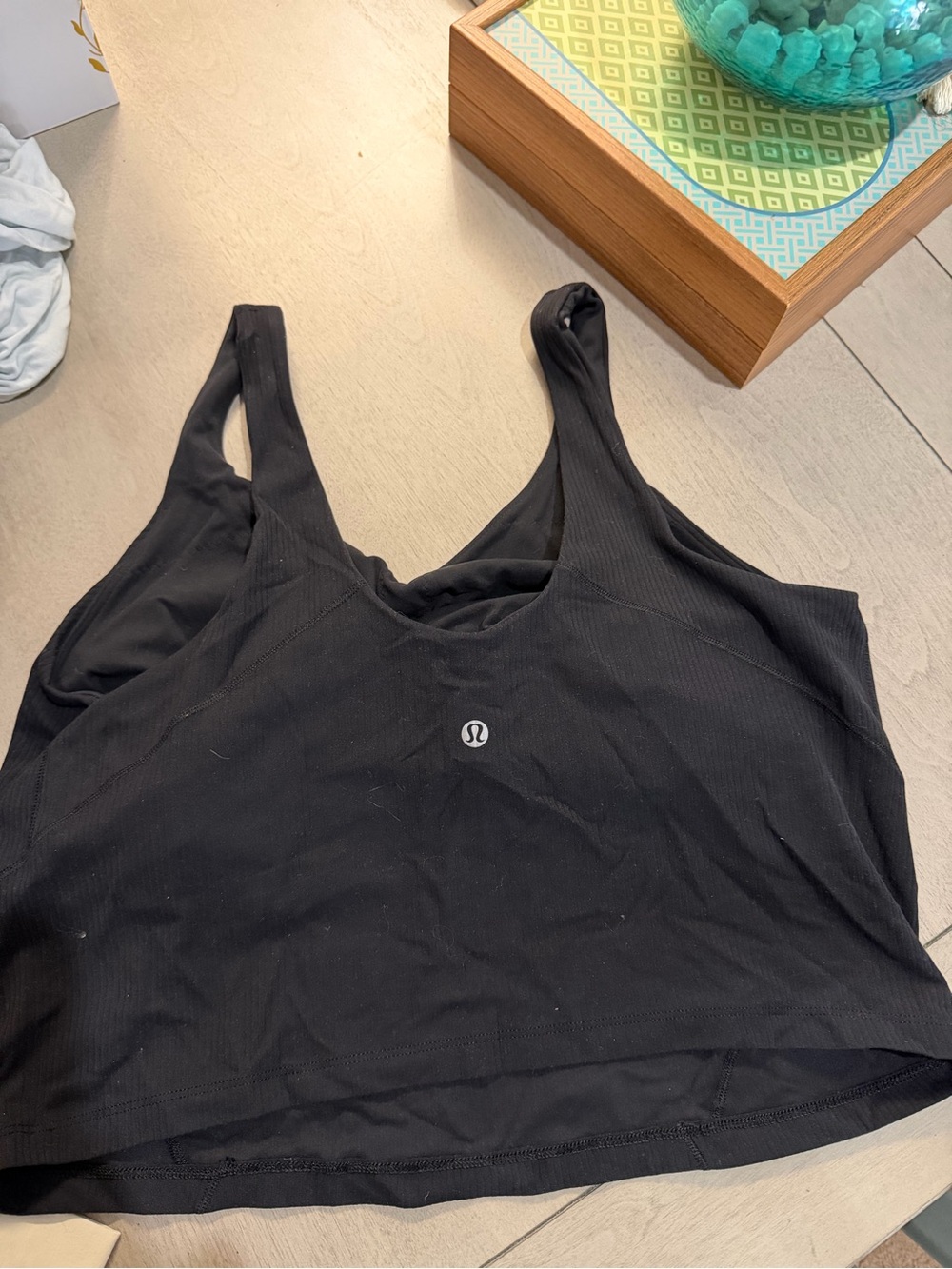 lululemon athletica Black Ribbed Support Tank